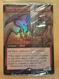 MTG Magic the Gathering Two-Headed Sliver Extended Art Secret Lair Drop Series - Image 1