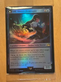 MTG Magic the Gathering Jill Shiva's Dominant Prerelease Foil Final Fantasy Seal - Image 1