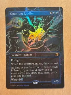 MTG Magic the Gathering Quantum Riddler Borderless Foil Edge of Eternities NM - Image 1