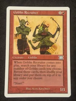 MTG Goblin Recruiter - 186 Uncommon - Magic: The Gathering 6th Edition - Image 1