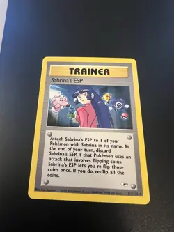 Sabrina’s ESP 117/132 Gym Heroes Unlimited 2000 Pokemon Card Uncommon NM - Image 1