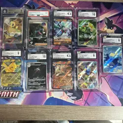 Lot Of 9 Graded Pokemon Cards - Image 1