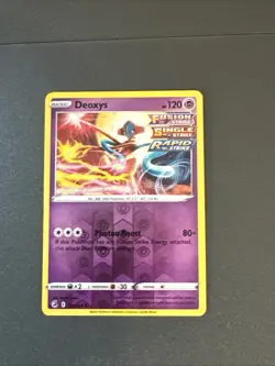 2021 Pokemon Fusion Strike #120/264 Deoxys Reverse Holo Rare Mint - Image 1