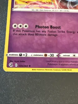 2021 Pokemon Fusion Strike #120/264 Deoxys Reverse Holo Rare Mint - Image 2