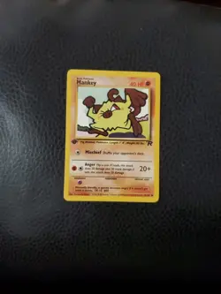 Mankey 61/82 1st Edition Team Rocket Pokemon NM - Image 1