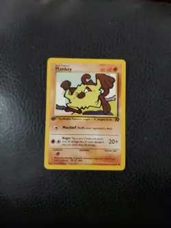 Mankey 61/82 1st Edition Team Rocket Pokemon NM - Image 2