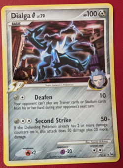 Dialga 7/127 G LV.79 Holo Platinum Pokemon Card Excellent - Near Mint Condition - Image 1