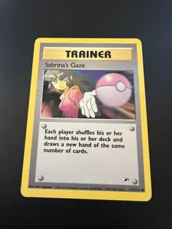 Sabrina’s Gaze 125/132 Gym Heroes Unlimited 2000 Pokemon Card Common LP - Image 1