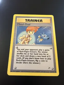 Misty’s Duel 123/132 Gym Heroes Unlimited 2000 Pokemon Card Common LP - Image 1