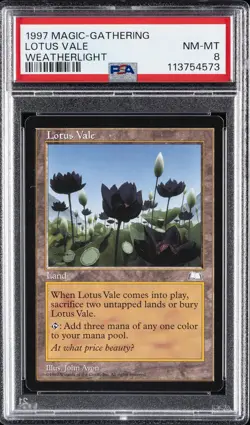 1997 MTG WEATHERLIGHT LOTUS VALE PSA 8 - Image 1