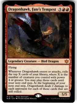 Dragonhawk, Fate's Tempest - Bloomburrow - NM - Mythic - 132 MTG - Image 1