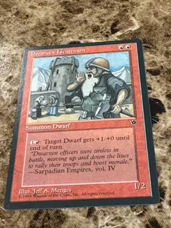 DWARVEN LIEUTENANT Magic the Gathering MTG Fallen Empires LP - A - Image 1