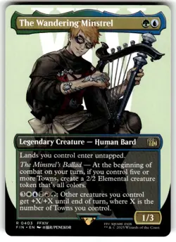 The Wandering Minstrel (Borderless) Final Fantasy Regular MTG NM - Image 1