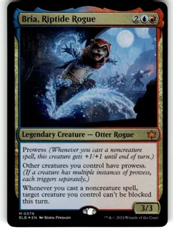 MTG Magic the Gathering Bria, Riptide Rogue (379/452) Bloomburrow NM FOIL - Image 1