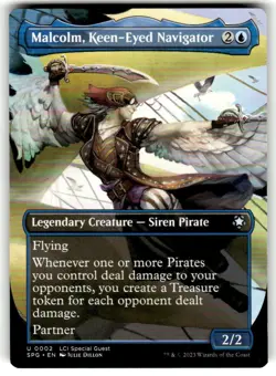 Malcolm, Keen-Eyed Navigator (Borderless) Special Guests Regular MTG NM - Image 1