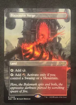MTG - Blazemire Verge - 329 Borderless Rare - Magic: The Gathering Duskmourn NM - Image 1