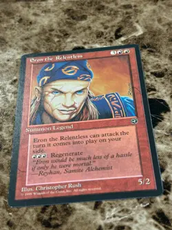 ERON THE RELENTLESS Magic the Gathering MTG Homelands MP - B - Image 1