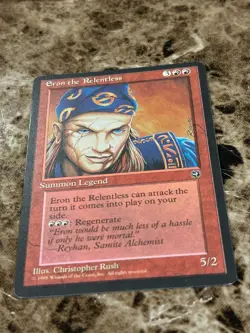 ERON THE RELENTLESS Magic the Gathering MTG Homelands MP - A - Image 1