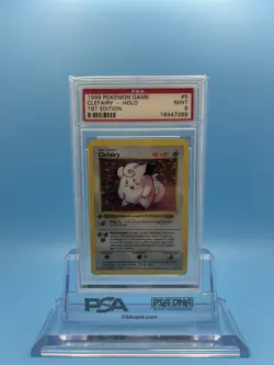 Clefairy 5/102 & Nidoking 11/102 1st Edition Base Set Holo Pokemon PSA 9 - Image 1