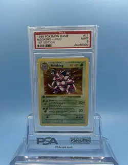 Clefairy 5/102 & Nidoking 11/102 1st Edition Base Set Holo Pokemon PSA 9 - Image 3