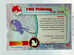Pokemon Topps - TV Animation Edition - Poliwag #60 - FOIL - NM Black Logo - Image 2