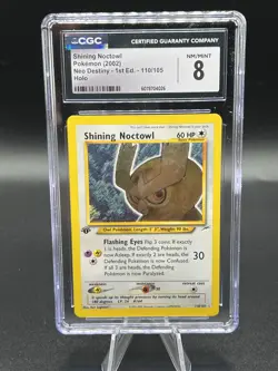 Shining Noctowl Pokemon 110/105 Neo Destiny 1st Edition Cgc 8 - Image 1