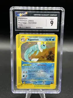 Pokemon Vaporeon Skyridge Holo Rare #H31 CGC 9 Mint - Image 1