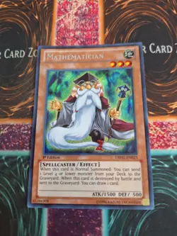 Yugioh Mathematician DRLG-EN023 Secret Rare 1st Edition Near Mint - Image 1
