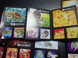 Pokemon Card Carddass Coris Promo Non Holo Sticker 4 SET Pikachu Ditto etc #4748 - Image 2