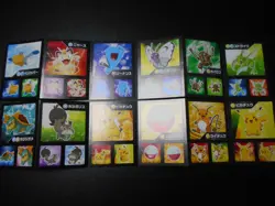 Pokemon Card Coris Promo Non Holo Sticker x4 Pikachu Raichu etc #3953 - Image 1