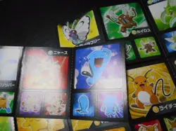Pokemon Card Coris Promo Non Holo Sticker x4 Pikachu Raichu etc #3953 - Image 3