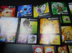Pokemon Card Coris Promo Non Holo Sticker x4 Pikachu Raichu etc #3953 - Image 4