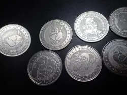 Pokemon Card Meiji Promo Battle Coin x7 Farfetch'd Clefairy etc #5501 - Image 4