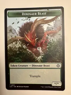 Dinosaur Beast Dinosaur Double-Sided Token [The Lost Caverns of Ixalan MTG] - Image 1