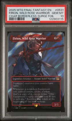 2025 MTG FINAL FANTASY #0531 FIRION, WILD ROSE WARRIOR PSA 10 - Image 1