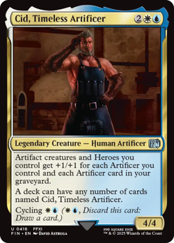 Cid, Timeless Artificer FFXI 0416 ~ Rare MTG Final Fantasy Mint - Image 1