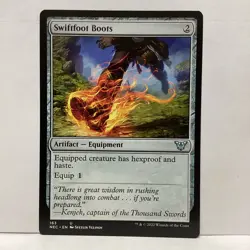 MTG Swiftfoot Boots Magic: The Gathering Commander: Kamigawa: Neon Dynasty #163 - Image 1