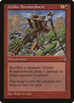 1x Goblin Bombardment - Tempest - NM - Spanish - OOP MTG - Image 3