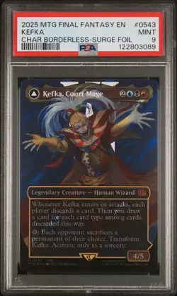 2025 MTG FINAL FANTASY #0543 KEFKA, COURT MAGE/KEFKA, RULER OF RUIN PSA 9 - Image 1
