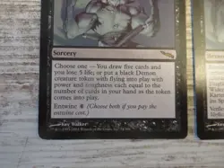 2x Promise of Power - Mirrodin - NM/EX - 1x English 1x German - MTG - Image 2