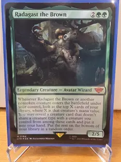 MTG Lord of the Rings. 2 card lot. Radagast the Brown #184 Foil and regular - Image 1