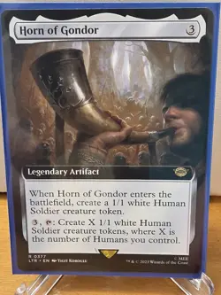 MTG Lord of the Rings. 3 card lot. Horn of Gondor #240 (x2) and #377 Non-Foils - Image 1