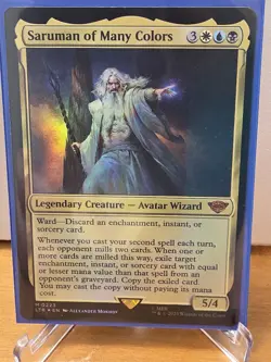 MTG Lord of the Rings. 2 card lot. Saruman of Many Colors #223 Foil and regular - Image 1
