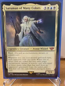 MTG Lord of the Rings. 2 card lot. Saruman of Many Colors #223 Foil and regular - Image 2