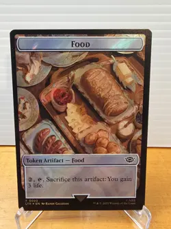 MTG LOTR Ballistic Boulder (21) / Food (22) Double-Sided Token (Surge Foil) - Image 2