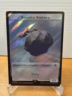 MTG LOTR Ballistic Boulder (21) / Food (23) Double-Sided Token (Surge Foil) - Image 1