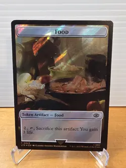 MTG LOTR Ballistic Boulder (21) / Food (23) Double-Sided Token (Surge Foil) - Image 2