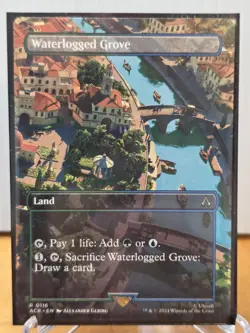MTG-Universes Beyond: Assassin's Creed-Waterlogged Grove (Borderless)-#0116 - Image 1