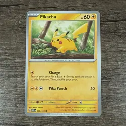 Pikachu 025/165 Common SV: Scarlet & Violet 151 Pokemon TCG NM/M - Image 1