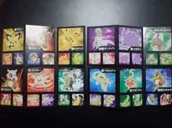 Pokemon Card Carddass Coris Promo Non Holo Sticker 4 SET Pikachu Ditto etc #4749 - Image 1